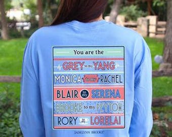 Jadelynn Brooke Shirt-Best Friends Shirt-Gilmore Girls-Friends-One Tree Hill-Grey's Anatomy-Gossip Girl-Jadelynn Brooke Fall-Preppy Shirt
