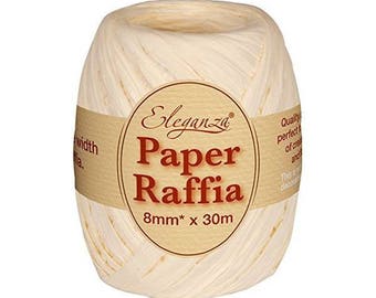 8 mm ivory raffia Ribbon
