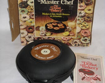 Vintage Master Chef The Donut Bakery electric doughnut maker