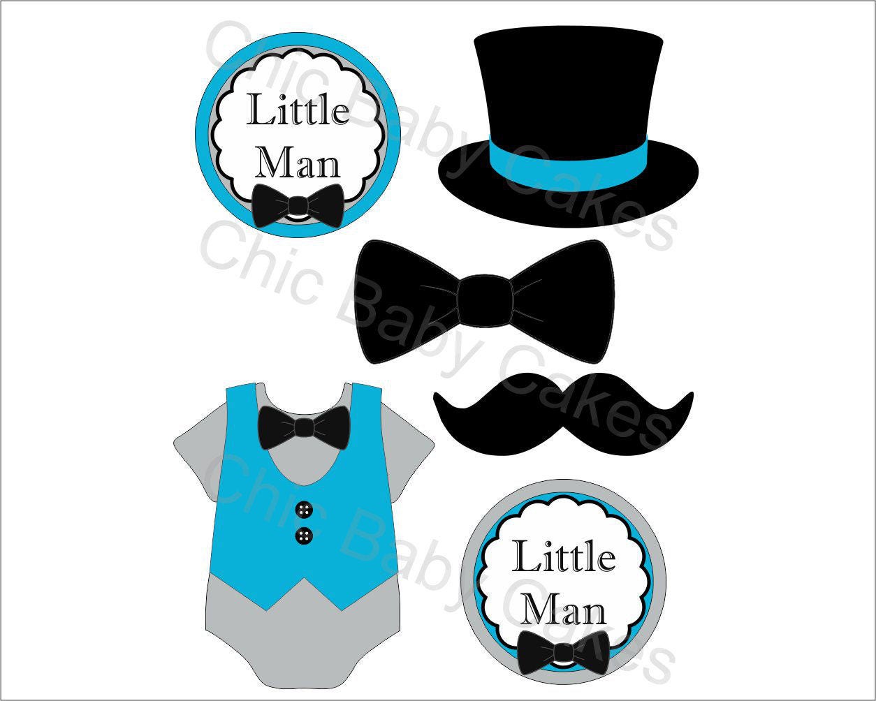 turquoise-and-gray-little-man-printable-diaper-cake-topper