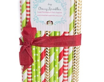 Grinch -Christmas Party Decor *Red and Green Straws -Gold Foil Straws *Paper Straws *Christmas Straws *Red Straws *Lime Green Straws Holiday