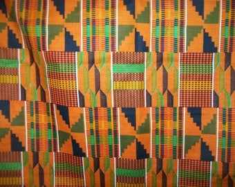 Fat Quarter Kente print African fabric 18"x22" Craft fabric/ African prints/ kente cloth fabrics/ Kente #2
