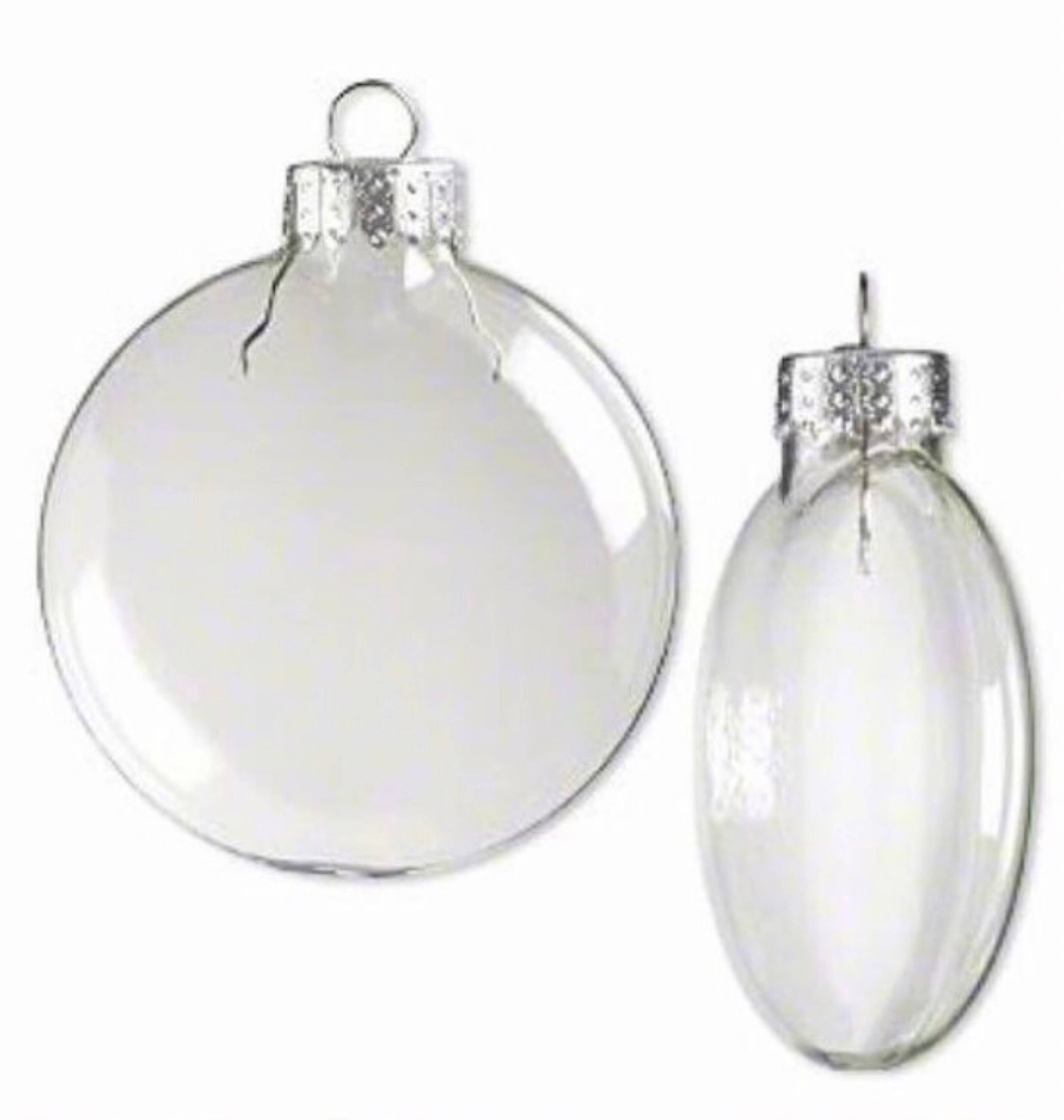 Pack Of 75 100 Mm Clear Plastic Flat Disc Christmas