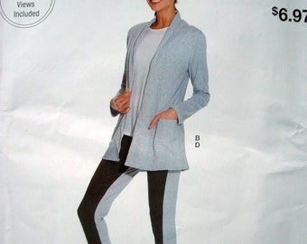 McCalls Fashion Pattern M9843 Misses Jackets, Top and Leggings Sizes 8-16 NEW Pattern Dated 2017