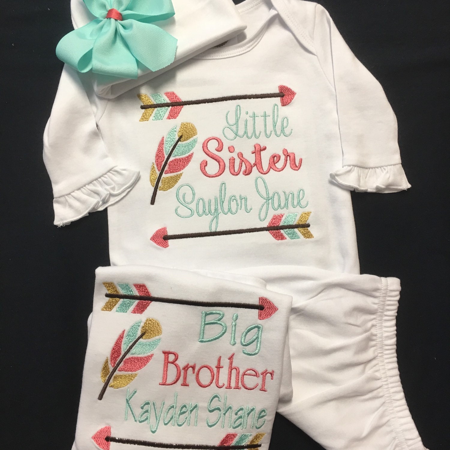 Matching Sibling Big Brother Little Sister Outfits Newborn