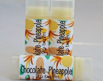 Chocolate Pineapple - Lip Balm - Chocolate - Pineapple - Chapstick - Lip Moisturizer - Organic Lip Balm - Pineapple Lip Balm