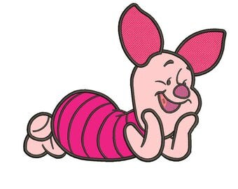Piglet Applique Design 8 size Winnie and the pooh Design piglet Embroidery Design Machine Embroidery Design Instant Download 8 Formats