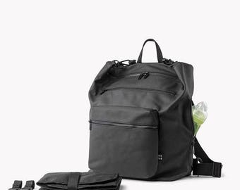 SALE 20.00 USD OFF Diaper bag, Diaper bag backpack, Baby bag, Changing bag, Black diaper bag, Stroller bag, Convertible,Laptop backpack Cros