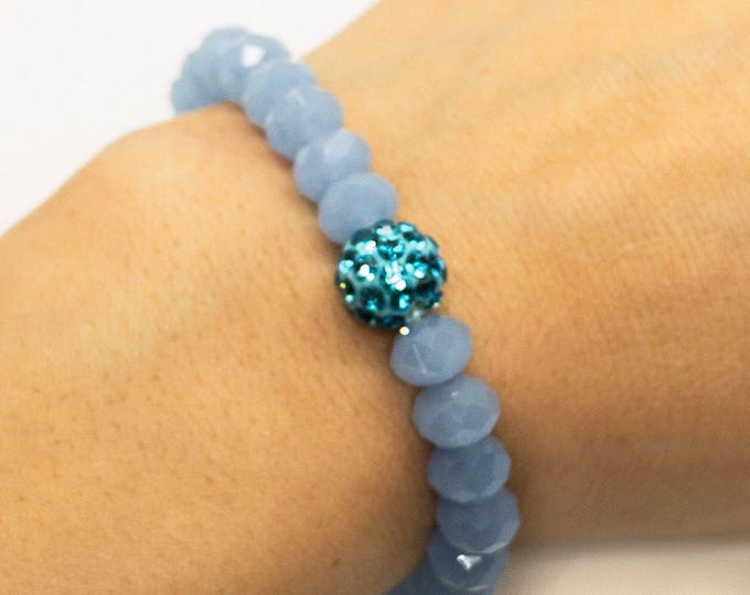 Blue crystal bangles, bracelet blue, beaded blue crystal, silver blue crystal, blue crystal bangle, sparkly blue bangles, blue stone