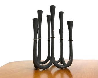 Vintage Dansk Iron Candle Holder 1960's