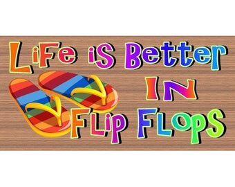 Flip Flop Welcome sign Summer Fun Door Hanger