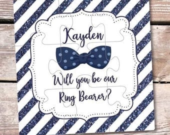 Will You Be Our Ring bearer, Personalized Ring bearer Invitation, Ring bearer Puzzle, Ring bearer Proposal, Ring Bearer Puzzle Invitation