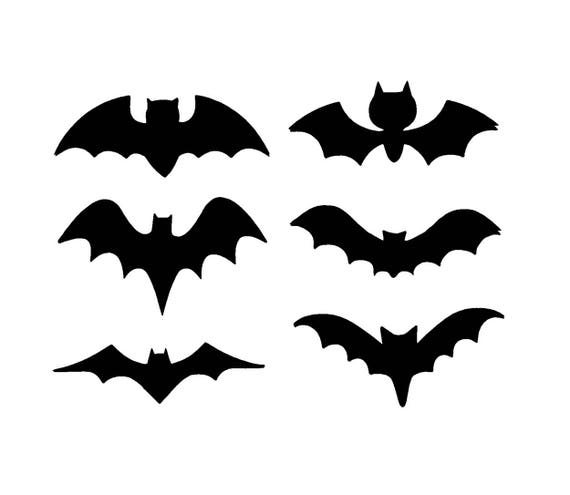 Black Bat Die Cut Any Size and Pattern Black Bats Paper