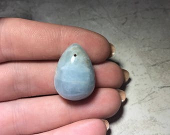 Natural aquamarine pendant,aquamarine cabochon,aquamarine gemstone pendant, aquamarine cab, drilled aquamarine cabochon