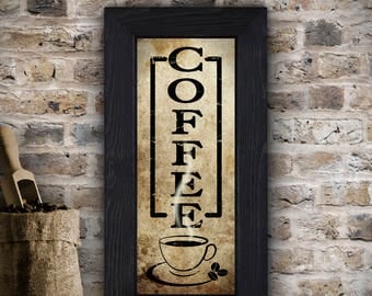 Coffee Sign, Rustic Kitchen Sign, Kitchen Wall Decor, Coffee Decor, Rustic Wall Decor, Rustic Kitchen Wall Art, Kitchen Signs, 10” x 20"