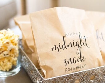 Treat Bags, Wedding Treat Bags, Midnight Snack, Popcorn Bar, Popcorn Bags, Wedding Favor Bags, Favor Bags, Candy Bars, Treat