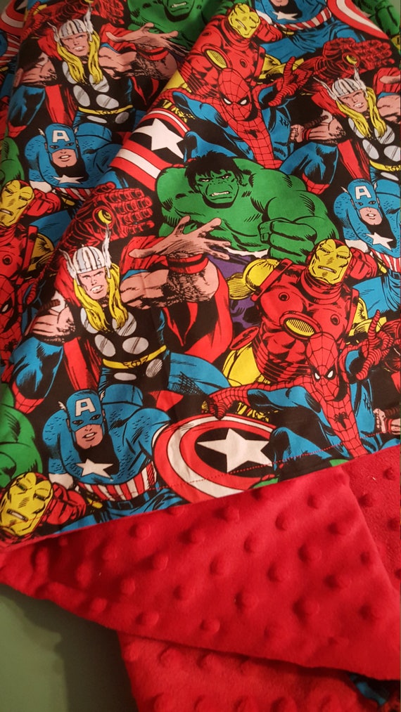 Marvel Avengers Superhero Minky Blanket / Handmade Baby