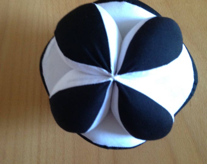 White and Black Soccer Ball. Montessori Puzzle Ball Colorful Geometric Clutch Ball. Sensory Learning Toy. Soft and Safe Play