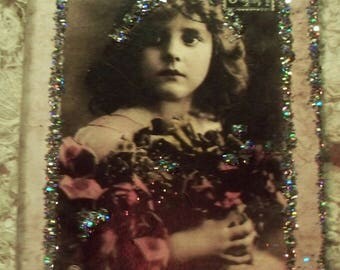 Vintage French Bonne Annee Hologram Glitter Password Journal 5 1/2 x 4