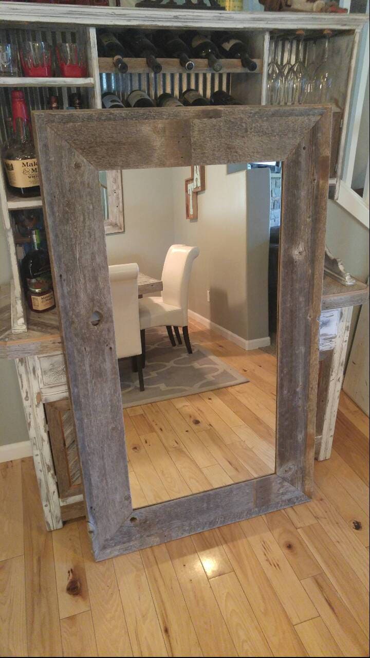 Reclaimed Wood Mirror Rustic Home Decor Mirror Reclaimed