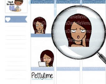 Petty Planner Stickers, Petty Stickers, Sarcastic Stickers, Laptop Stickers, Petty af, Petty, EC