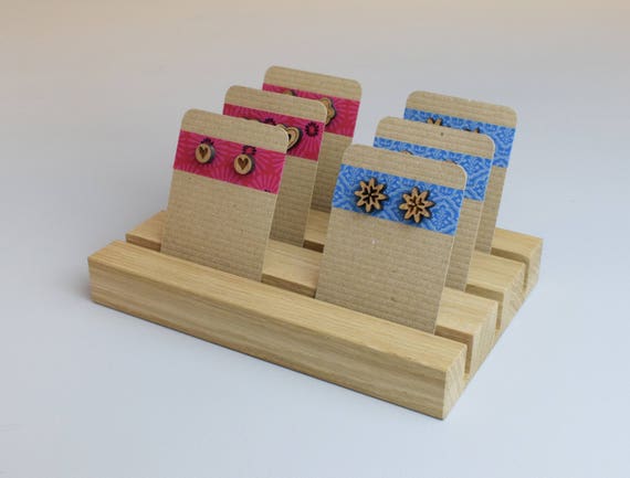 Small Jewellery Display Stand Craft Show Wooden Earring Card Holder Organisation Shop From BeamDesigns Small Jewellery Display Stand Craft Show Wooden Earring Card Holder Organisation Shop From BeamDesigns