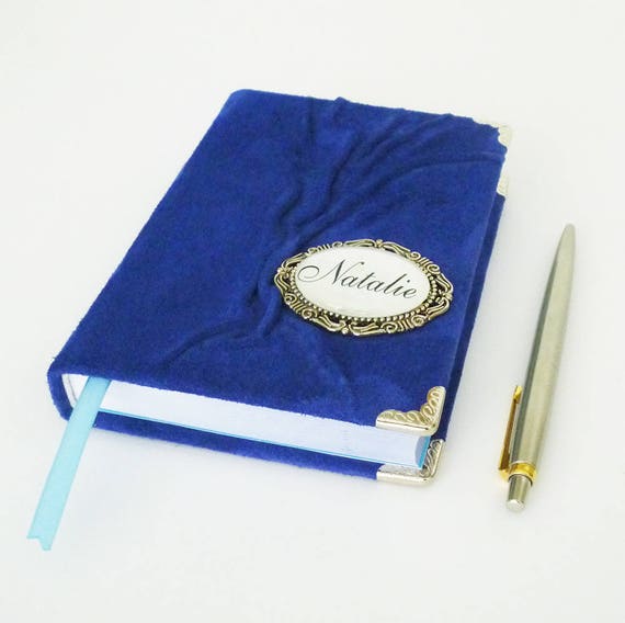 Blue Journal Personalized Leather Journal Royal Blue Diary