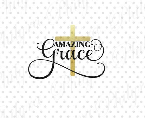 Download Amazing Grace SVG Swirly Cross Digital Cutting FileSVG