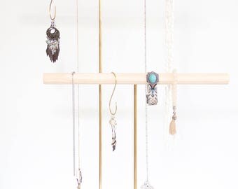 Double T bar Jewelry stand // Necklace Holder - Jewelry organizer // Bracelet stand - Jewelry Holder - Jewelry display - Jewelry Hanger