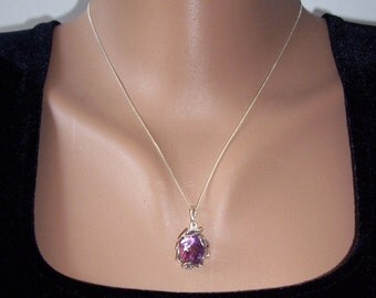 Amethyst necklace Gift for women Sterling silver necklace Gift for wife Gemstone necklace Gift for mother Amethyst sterling silver Purple