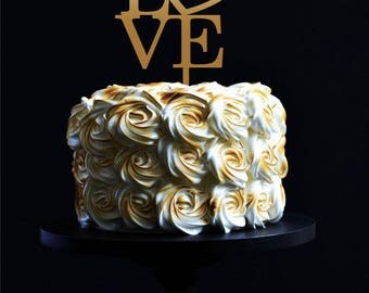 Custom cake topper Love