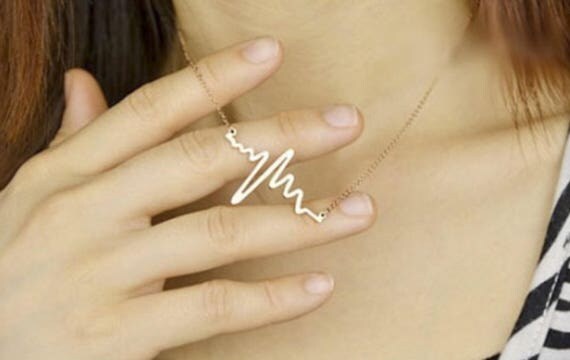 ekg heartbeat necklace ekg heartbeat necklace