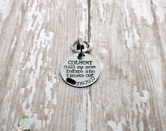 Small dog ID tag / cat ID tag / call my mom before she freaks out / call my dad before he freaks out / dog tags for dogs / dog ID tag