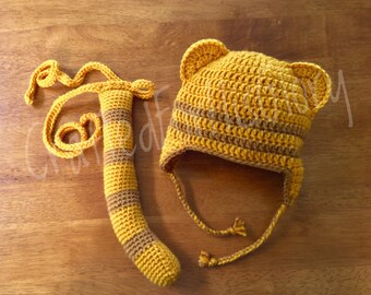 Daniel Tiger Costume - Hat and Tail Set