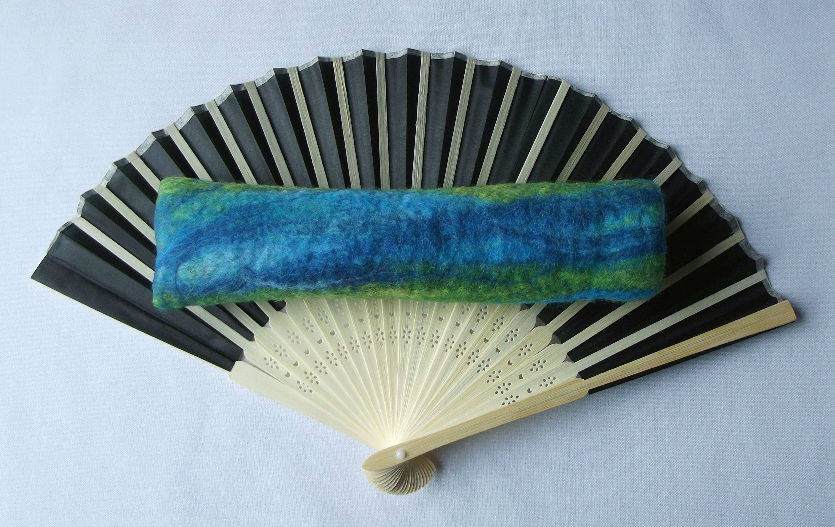 Hand Held Fan Case Handmade Felted Case Includes Free how-to-make-a-rechargeable-electric-hand-fan-homemade-invention