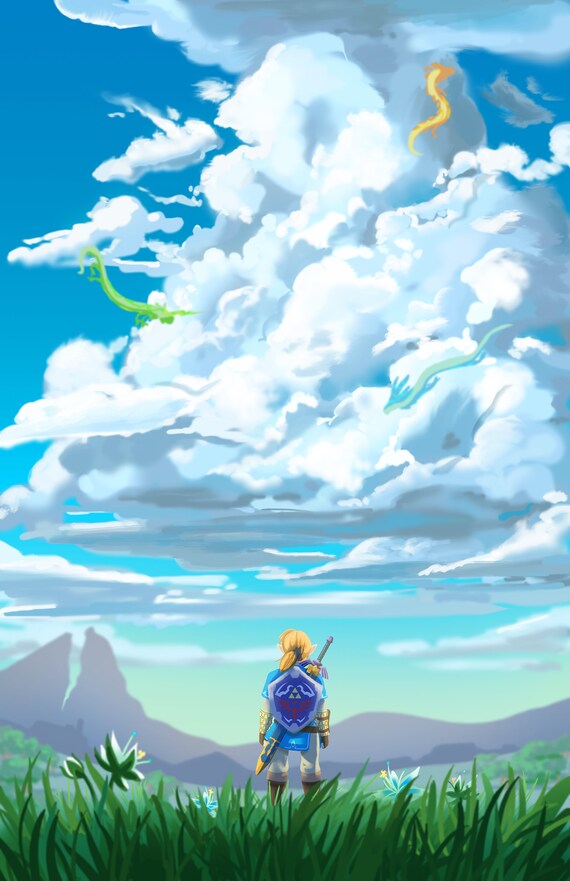 Legend of Zelda Breath of the Wild Dragons Print