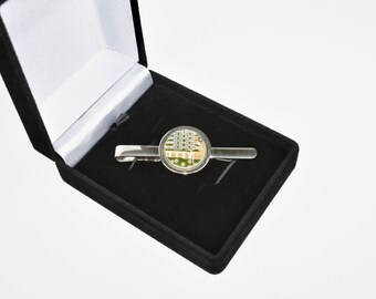Real Gold Circuit Board / Motherboard Tie clip - Graduation Gifts - Geek Tie Clip - Groom - Wedding - Nickel Plated Tie Clip