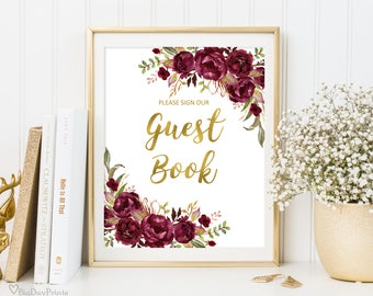 Guest Book Sign Guest Book Reception Sign Printable Wedding