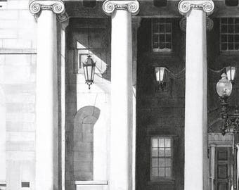 Original Charcoal Drawing: "Court" 8"x10"