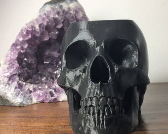 3D Printed Succulent Skull Planter - Skull Planter - Human Skull Planter - 3D Printed - Succulents Planter - Planter - Garden -Fairy Garden
