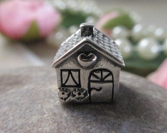 Authentic Pandora Home Sweet Home Charm 791267 Free Velvet Pouch Bag