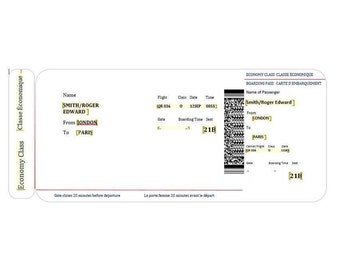 Printable Ticket to Disneyworld/Disneyland Customizable