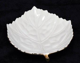 LENOX ASPEN LEAF Candy Dish ~ Lenox Gifts ~ Lenox Candy Dish ~ Lenox ~ Lenox Aspen Collection ~ Lenox Leaf Collection ~ Lenox ~ Lenox Aspens