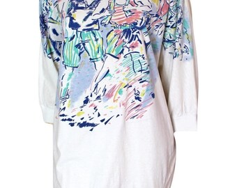 Me & Thee Boogaloo Batwing Print Jersey Dress Nude/Brown
