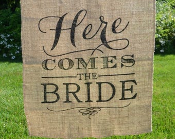 Here Comes The Bride Sign | Etsy