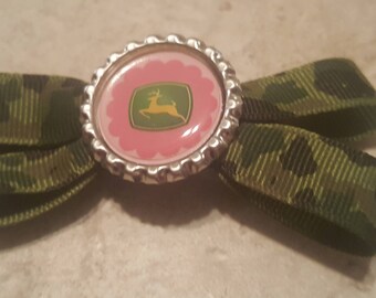 John Deere Pink Camo Barrette