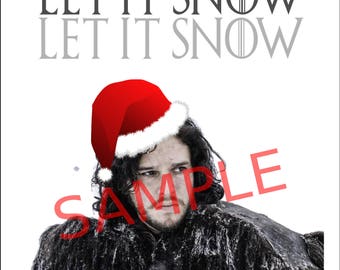 Game of Thrones Jon Snow Christmas Card YOU PRINT