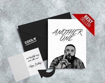 Another DJ Khaled Card, Funny Birthday Cards for Boyfriends Girlfriends, Hip Hop Gifts, Rap Lyrics, Pop Culture Card, Black and White Prints