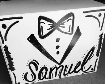 Custom Hand Lettered Gift Box - Groomsman Gift Box - Best Man box