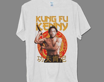 Kung Fu Kenny Kendrick Lamar Bruce Lee Inspired Hip hop Rap tee GILDAN Tour T-shirt